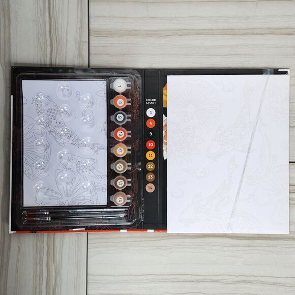 Art Maker PAINTING BY NUMBERS: KOI FISH w/ Supplies~~NIP - Picture 3 of 11